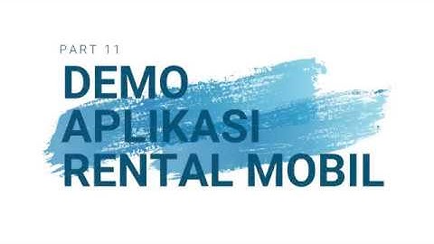 Android Studio || Aplikasi Rental Mobil