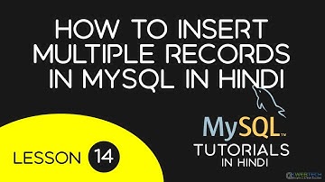 How to insert multiple records in MySQL in Hindi - 14