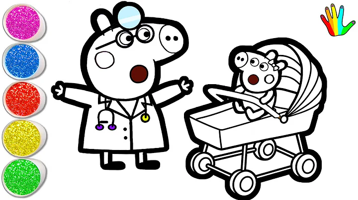 How to draw Baby Evie and Peppa Pig - Peppa and Friends Drawing for kids - Bee Art TV