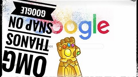 thanos snap-Google Easter Eggs