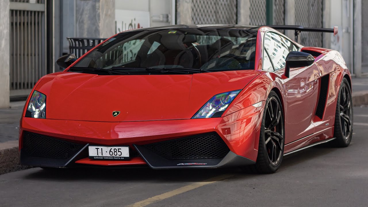Lamborghini Gallardo Super Trofeo Stradale sound and driving in Milan!