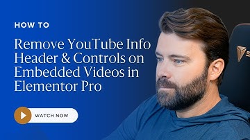 How to Remove YouTube Info Header (Top Bar) & Controls on Embedded Videos in Elementor Pro