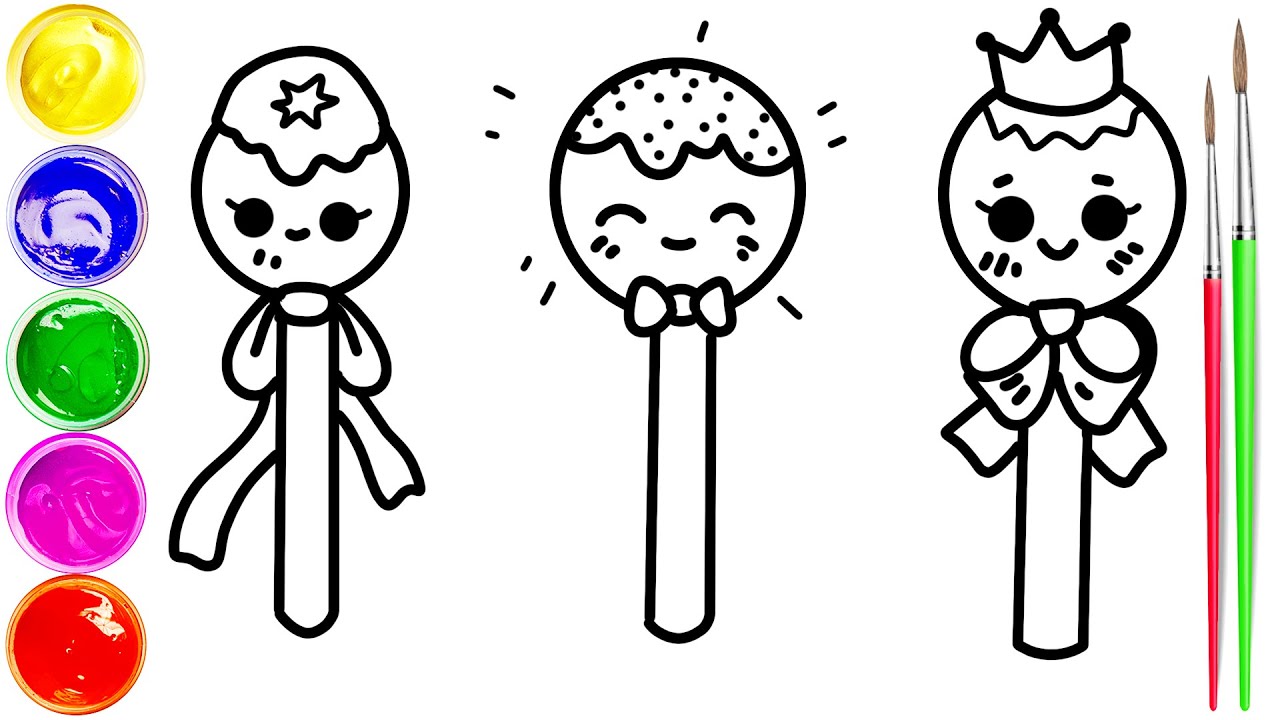 Как нарисовать чупа чупс поэтапно