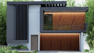 House Design 11.5mx11m| Moderne villa R+1 @atbnhousedesign #revit2024 #d5render