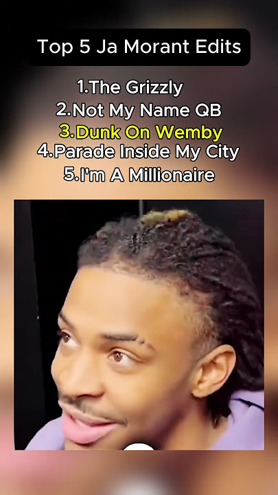 Top 5 Ja Morant Edits #ranking #tiktok #nba