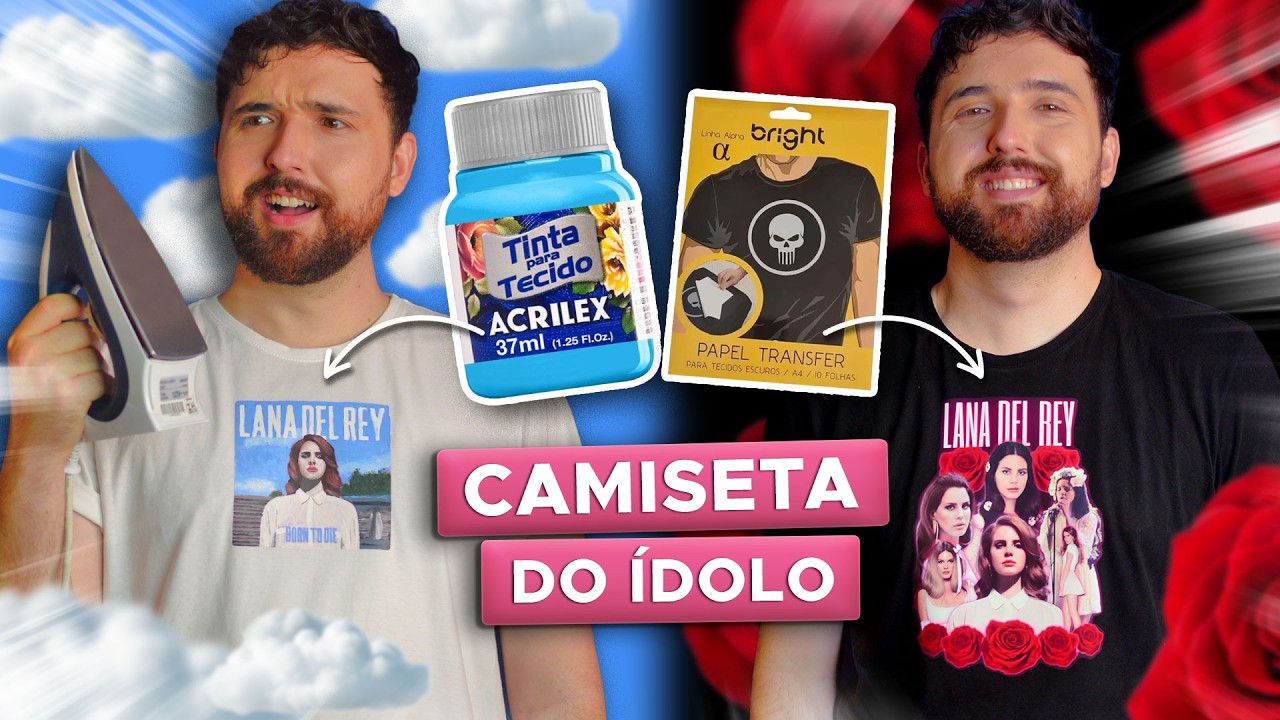 🌹 COMO ESTAMPAR CAMISETA DO ÍDOLO EM CASA COM FERRO DE PASSAR E TINTA DE TECIDO | CAMISETAS DE BANDA
