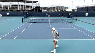 Holger Rune & Marton Fucsovics 2023 Miami Open Practice - Court Level [4K]