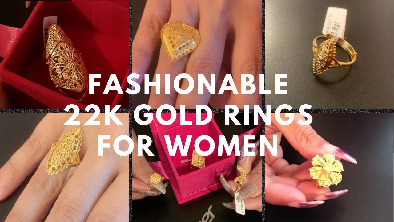 New Gold Rings Collection with Weight | Latest Gold Rings Designs - YouTube