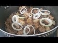 Cooking pork steak with voice over inday aselle visalog vlog