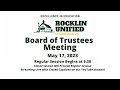 Rocklin unified school district board of trustees meeting  may 17 2023 stream 1