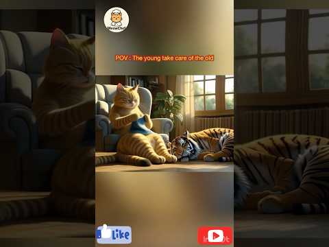 Kitten Becomes Caregiver When Mom Cat Gets Sick