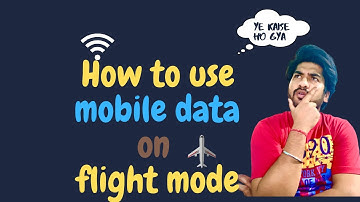 How to use mobile data on flight mode | How to Use internet on Aeroplane Mode in any Xiaomi Phone