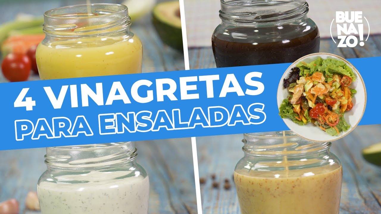 4 vinagretas para ensaladas | BUENAZO! - YouTube