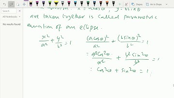 Co ordinate geometry : - ( Parametric equation of an ellipse ) - 103.