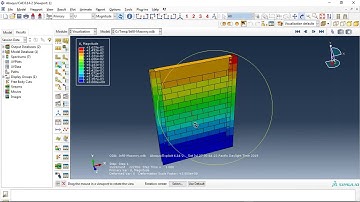 Simulation infill masonry wall in two steel column under vertical and transverse load in Abaqus