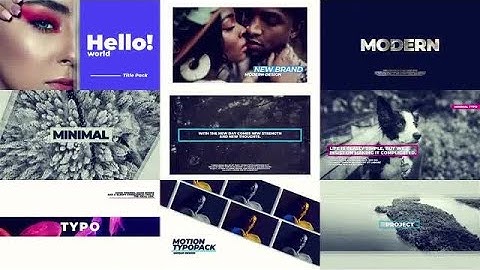 Title Pack After Effects Templates