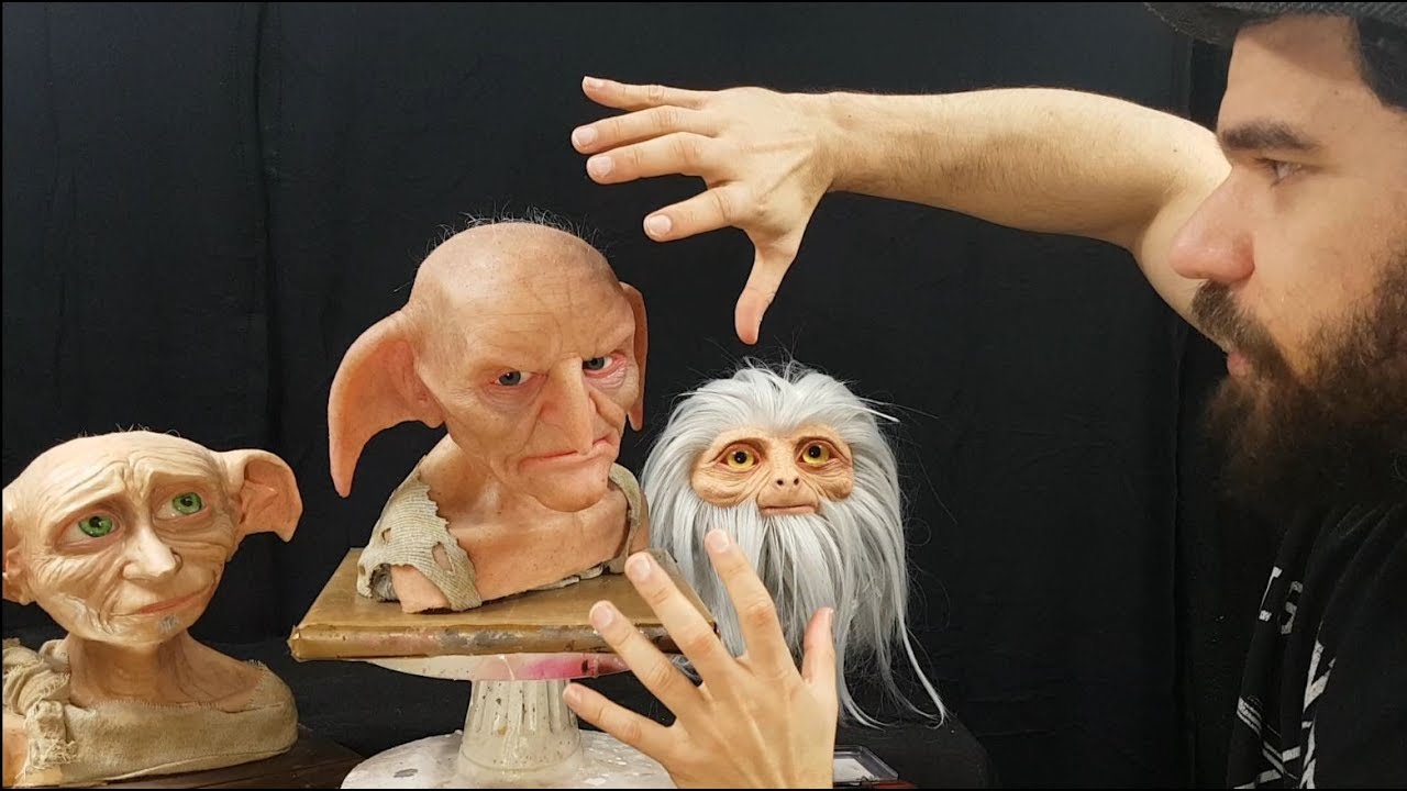 Sculpture Chat - Kreacher, Silicone, antique glass eyes, and more