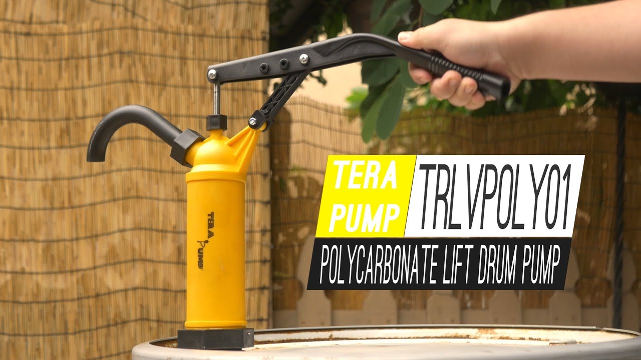 TERA PUMP - TRLVPOLY01 PolyLever Drum Pump (15 -55 Gallon Drums) 24 - 36 inch Tube Lifestyle Video