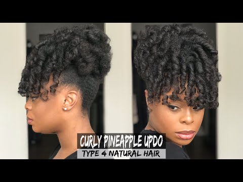 Curly Pineapple Updo Tutorial Type 4 Natural Hair