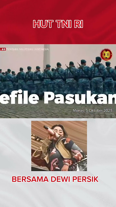 Indonesian National Armed Forces Anniversary with Dewi Persik 🇮🇩 #dewipersik #tni #hutrike80