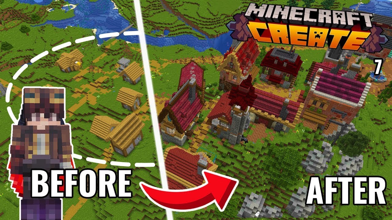 I Transformed Village In | Minecraft | #minecraft #minecraftmeme - YouTube