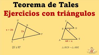 Teorema de Tales (Thales). Ejercicios con triángulos