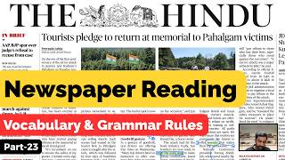 The Hindu Newspaper Reading : Part - 23 | Vocabulary & Grammar Rules | Learn 23 Important Words |