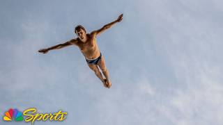 Team USA's James Lichtenstein joins two world champs on high diving world cup podium | NBC Sports