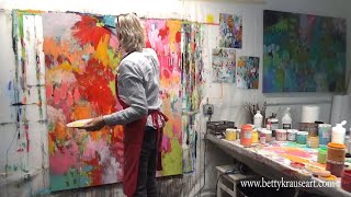 Watch how this painting made a big U-turn! | Betty Franks | 60x48 | Abstract Fields of Flowers