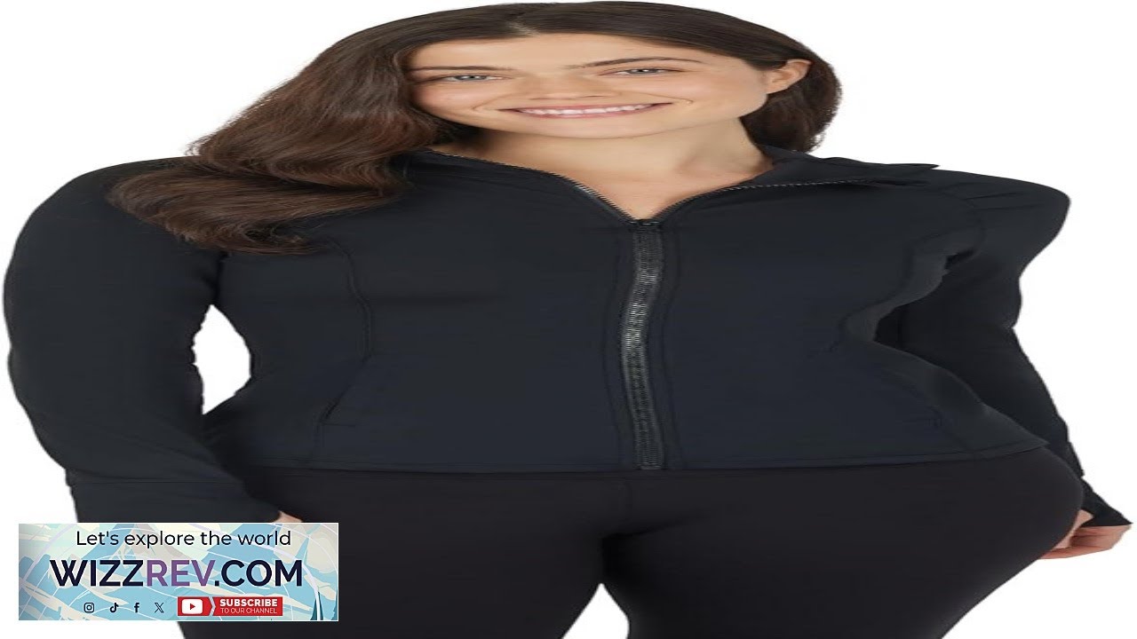 Yogalicious Full Zip Lightweight Hooded Running Workout Yoga Lux Jacket with Pockets