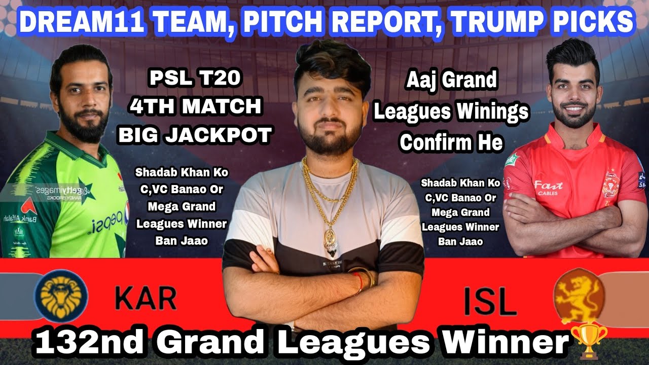 KAR vs ISL Match Prediction || ISL vs KAR Match Prediction || KAR vs ISL MatchTeam Prediction