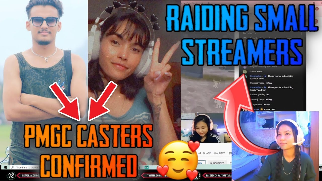 Ansh YT & Indu Malla Gaming AS NEPALI PMGC CASTERS || Wiffeyy RAIDING SMALL STREAMERS - GAURABYT ||