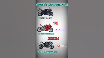 Inline 4 vs V4 vs Cross plane inline Engine Animations and Sounds