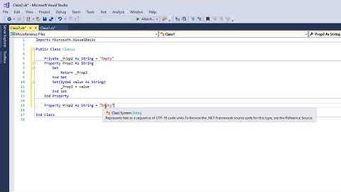 Auto Implemented Properties(get set) in VB and C#