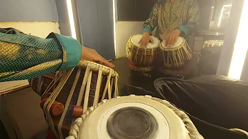 Soham Gorane's tabla check......on backstage...before tabla solo performance