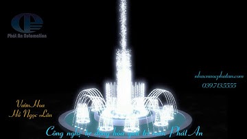Nhạc nước, đài phun nước, đài phun nước lập trình bể tròn công viên, cơ quan, công trình Bắc Ninh
