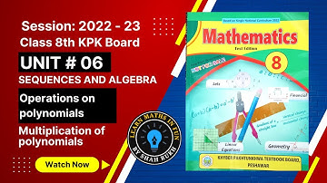 Class 8th maths Chapter 6 | Multiplication of polynomials | Operations on polynomials