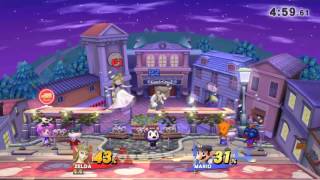 vs mario, ledge cancel dair, airdodge read, falling nair, upb kill