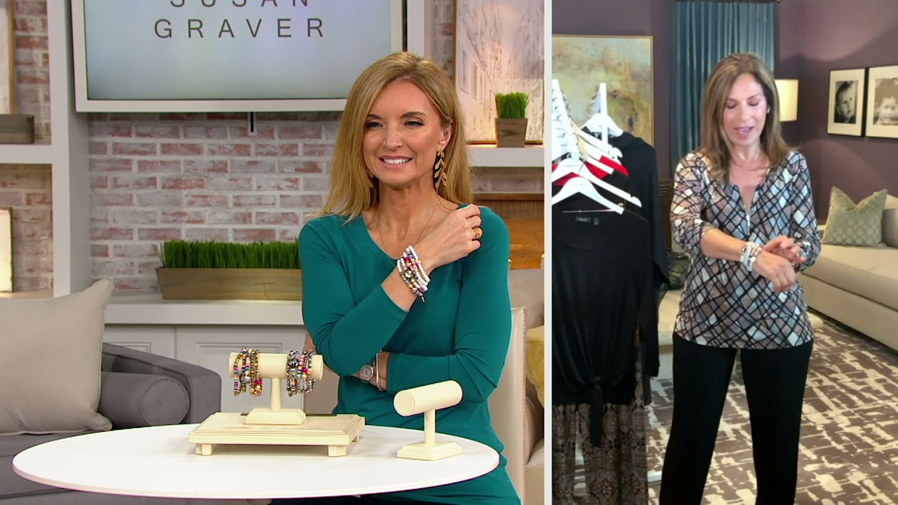 Susan Graver Set of 5 Multi-Color Beaded Bracelets on QVC
