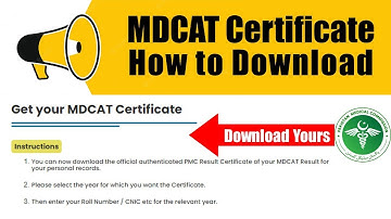 MDCAT 2022 Latest Update | MDCAT Result Certificate 2022 | How to Download MDCAT Certificate
