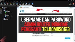 LOGIN ADMIN INDIHOME TERBARU 2024 KHUSUS UNTUK ZTE F670L DAN ZTE F609