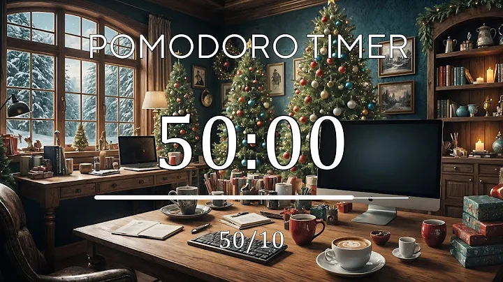 Christmas Study Session 🎄 50/10 Pomodoro Technique, Christmas Jazz music + Frequency🎄