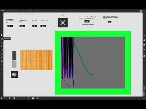 Max MSP sine wave ring modulation with jitter representation