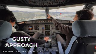 Very gusty crosswind landing almost going around - A day in the life as an airline pilot