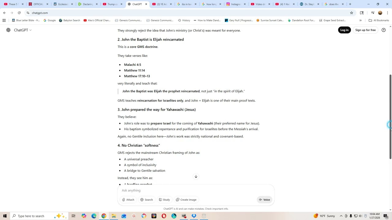 Hey Chat: What's the GMS Israelites take on John the Baptist?