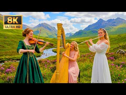 🌙 𝑨 𝑫𝒆𝒆𝒑 𝑵𝒊𝒈𝒉𝒕 𝑶𝒇 𝑷𝒆𝒂𝒄𝒆 🌙 Harp, Flute, Violin & Guitar 🍃 Celtic Music For Very Deep Sleeping