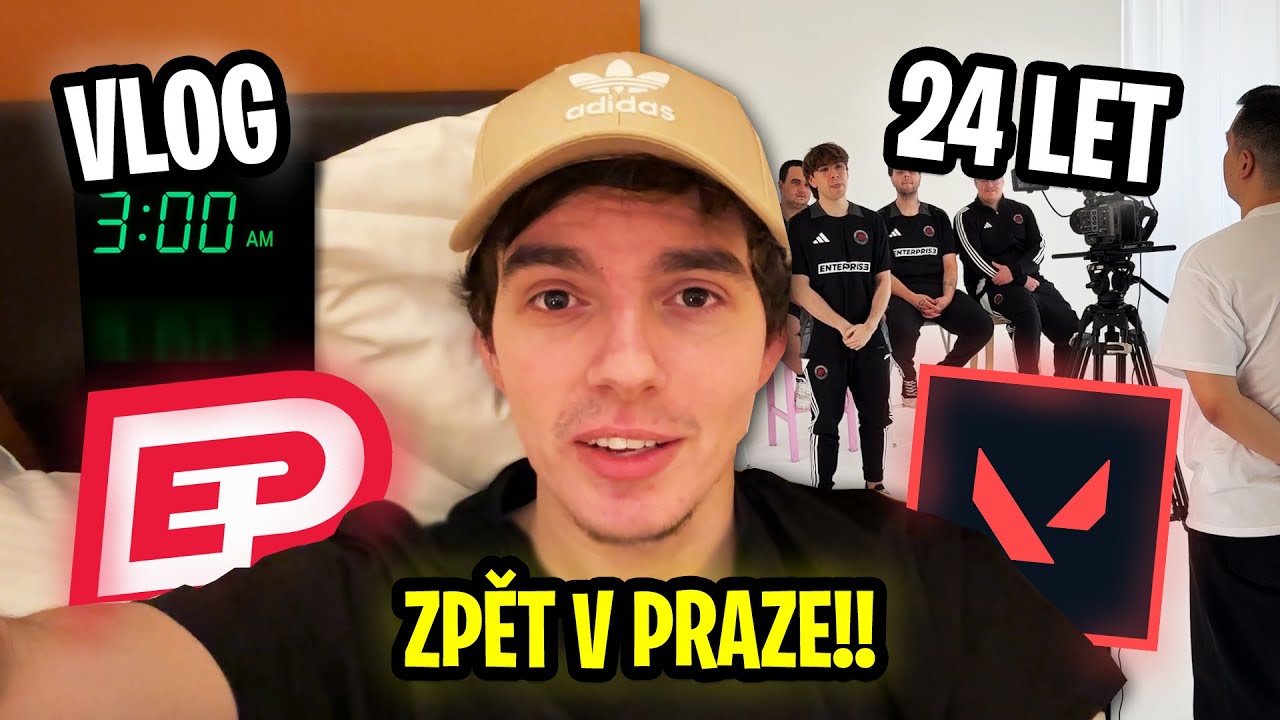 JAK VYPADÁ DEN 24 LETÉHO STREAMERA V PRAZE! (EP VALORANT VLOG)
