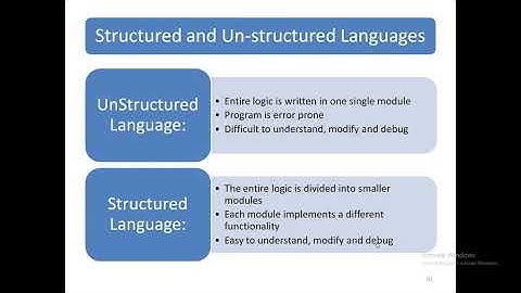 Ch8_06 Structured and Unstructured languages