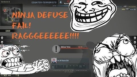 CS:GO First Attempt Ninja Defuse FAIL! RAGGGGGGEEEE!