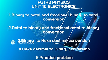 NUMBER SYSTEM - PGTRB PHYSICS - UNIT 10 ELECTRONICS -
